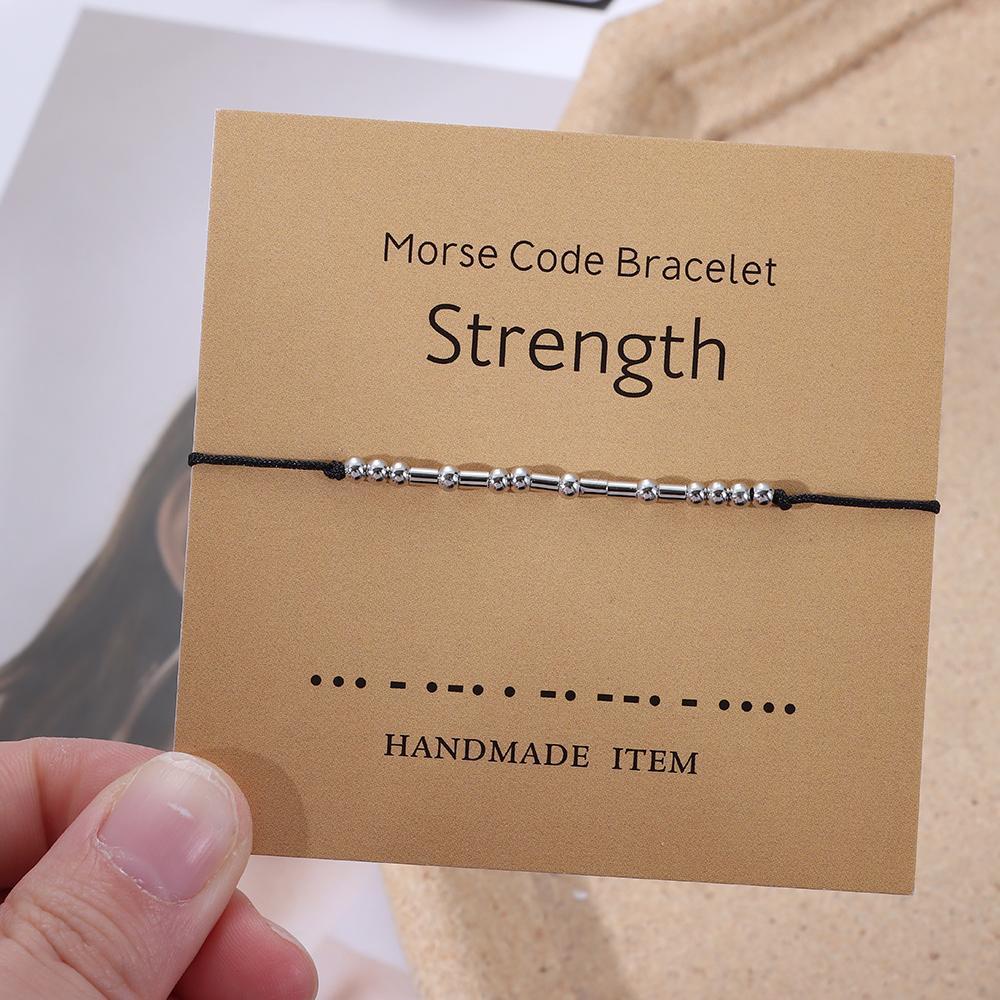 Vòng Tay Cặp Đôi Kèm Thẻ Khắc Chữ Thankful Độc Đáo Thời Trang