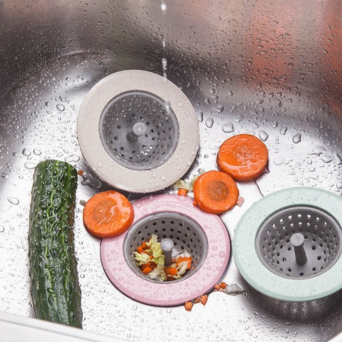 Phễu lọc rác silicone dùng chặn rác, vụn thực phẩm ở bồn rửa chén và chặn tóc ở miệng cống thoát nước nhà tắm – PK51