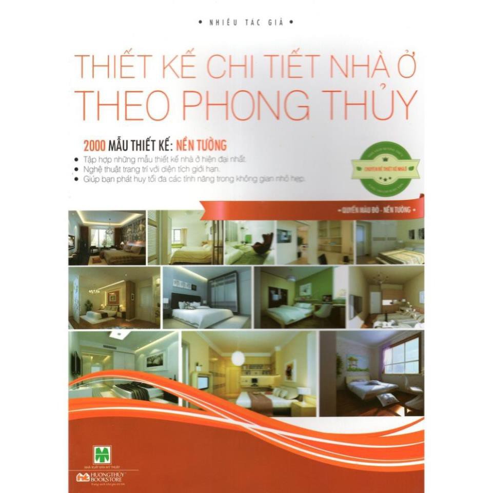 Sách -Thiết Kế Chi Tiết Nhà Ở Theo Phong Thủy - Quyển Màu Đỏ - Nền Tường [PandaBooks]