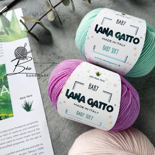 Cuộn len mềm mịn cho bé Lana Gatto Baby Soft Aloe Vera