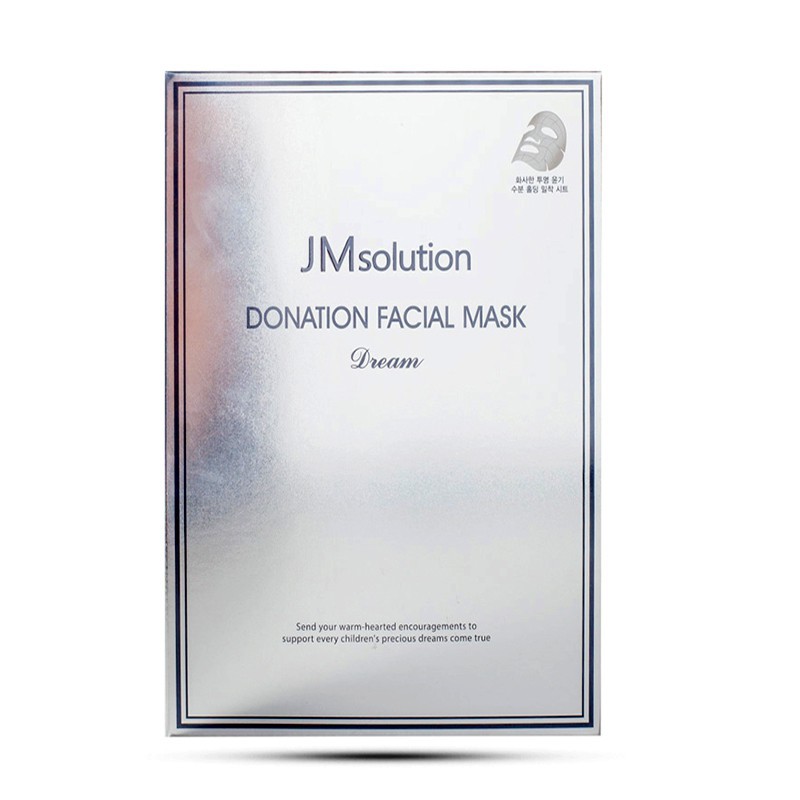 Hộp 10 Mặt Nạ Dưỡng Trắng, Săn Chắc, Trẻ Hóa Da Jm Solution Donation Facial Mask Dream 10x30ml