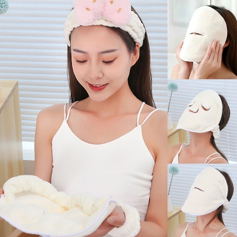 Brroa Băng Đô Vải Lông Cừu San Hô Mềm Mại Dạng Nén Dùng Khi Tắm Rửa Mặt