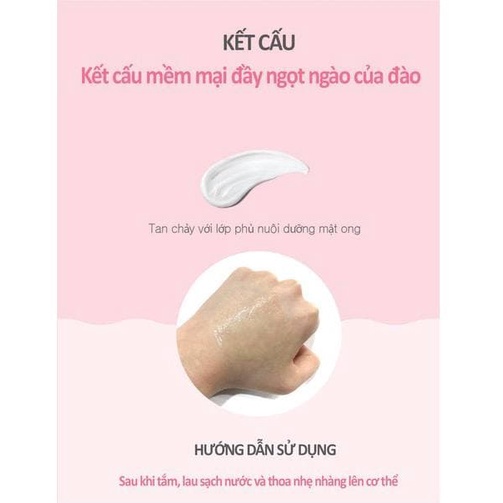 Sữa Dưỡng Thể Trắng Da, thu nhỏ lỗ chân lông Tinh Chất Đào BIOAQUA LALA