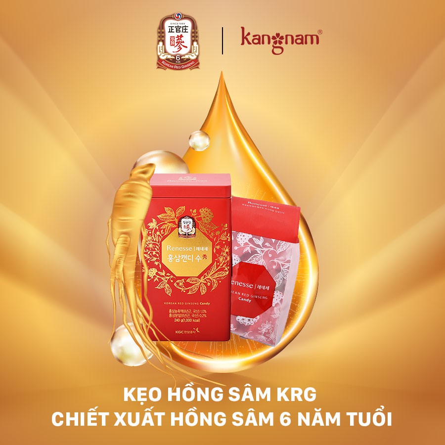 Kẹo Hồng Sâm Có Đường KGC Cheong Kwan Chang Renesse 240G