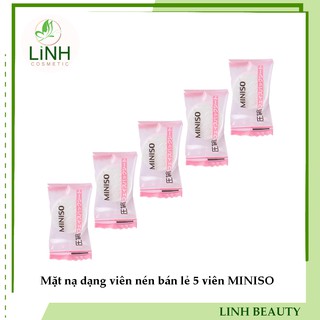 Mặt nạ giấy dạng viên nén Miniso Nhật Bản lẻ 5 viên
