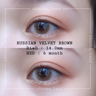 🍑 LENS VELET BROWN NÂU TÂY ÁP TRÒNG KHÔNG GIÃN 🍑