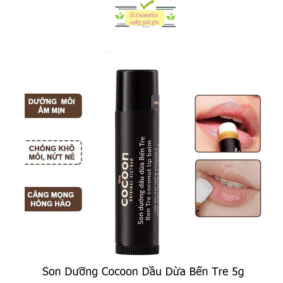 Son Dưỡng Dầu Dừa Bến Tre COCOON Coconut Lip Balm 5g