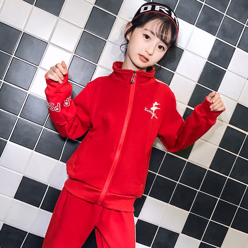 Bộ đồ thể thao IQ ANGEL phong cách xinh xắn cho bé gái tùy chọn màu sắc