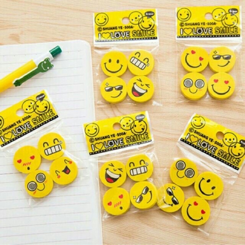 Set 4 cục gôm icon cảm xúc