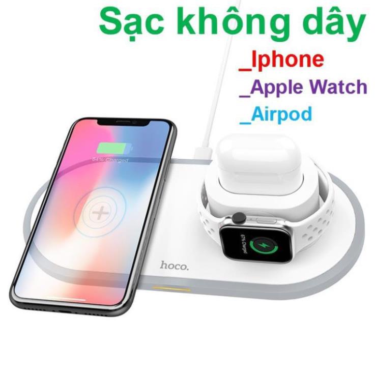 Đế sạc không dây HOCO CW21 3 in 1 ( Iphone - Airpod - Apple Watch )