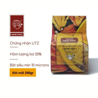 Cacao nguyên chất⚡ANOLYTE⚡Cacao Hạnh Phúc - Bột cacao nguyên chất - Siêu Mịn - Gói 250gr