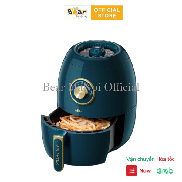 Nồi Chiên Không Dầu 3600ML Chất Liệu Cao Cấp Công Suất 1350W - Dark Green - Bản Nội Địa Bear QZG-A14D1