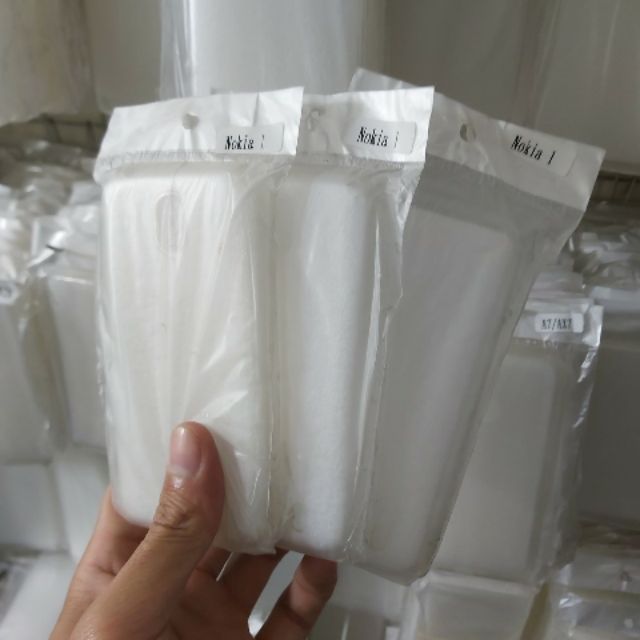 Bộ 3 chiếc ốp dẻo silicon nokia 1 trong suốt (loại tốt)