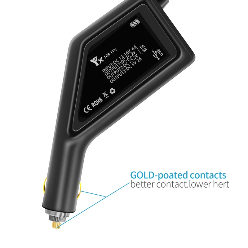 Bộ Sạc Xe Hơi zzz 3 Trong 1 Điều Khiển Từ Xa Cho D-JI FPV Combo