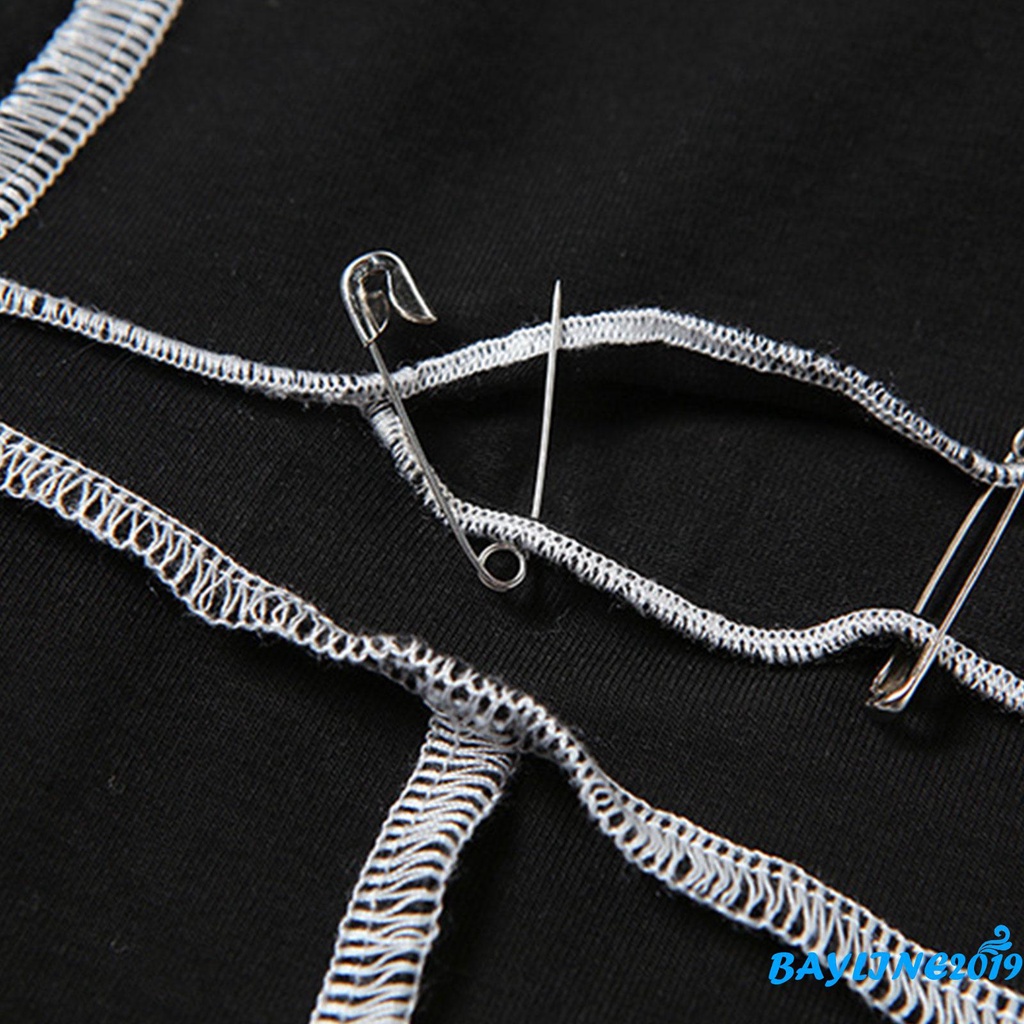 Áo croptop dài tay phối đường chỉ khác màu phong cách cá tính thời trang cho nữ