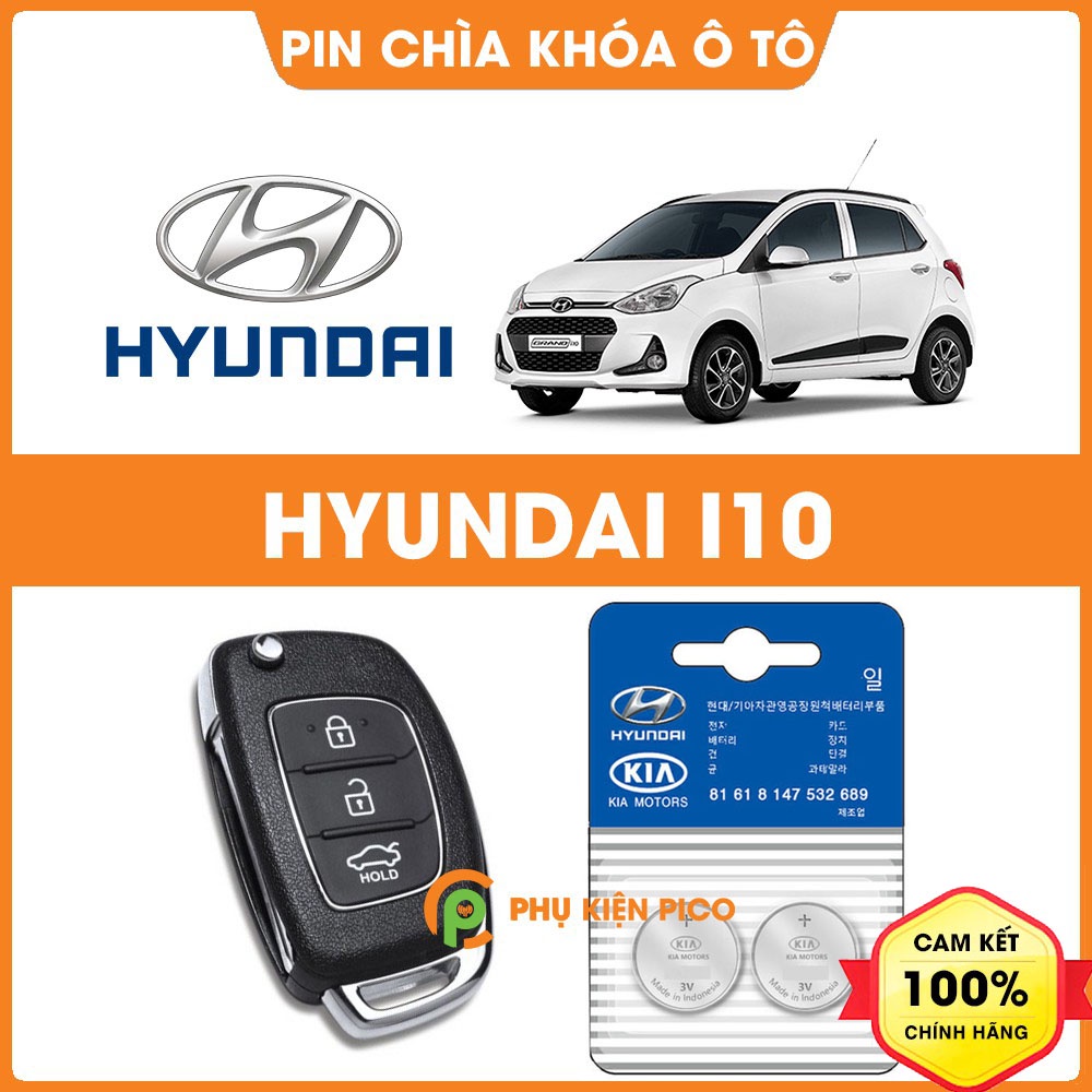 Pin chìa khóa ô tô Hyundai I10 chính hãng Hyundai sản xuất tại Indonesia 3V Panasonic