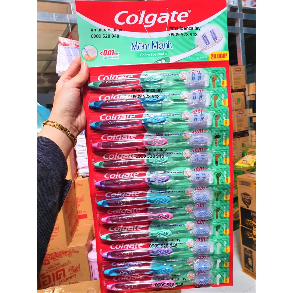 Bàn chải đánh răng Colgate mềm mảnh tốt (1Vĩ /12Cây)