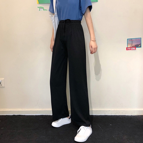 Quần ống rộng dáng dài phong cách thời trang Hàn Quốc retro cho nữ | BigBuy360 - bigbuy360.vn