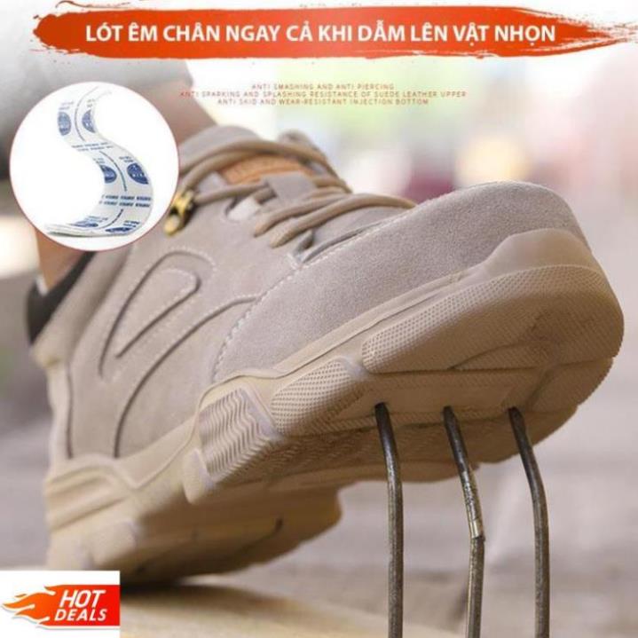 Giày bảo hộ lao động siêu nhẹ chống đinh - Hàng chuẩn model 2020 👞 ( &