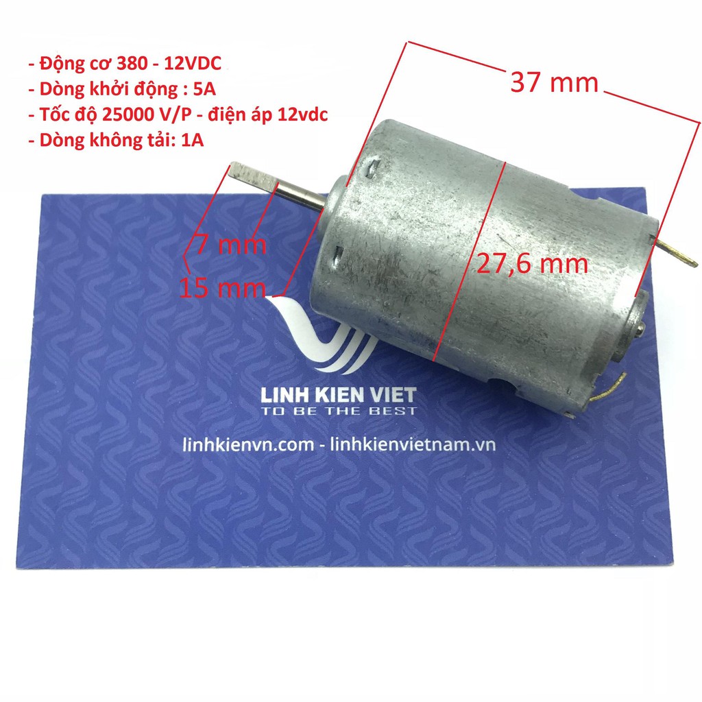 Động cơ DC 380 12V / motor DC RS380PH - C1H20