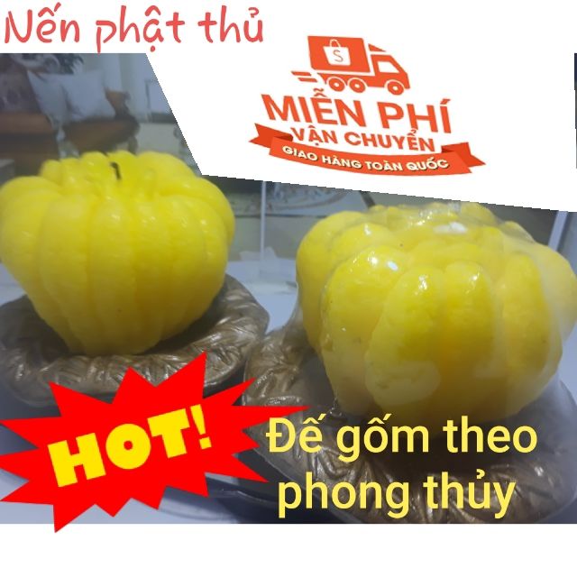 Miễn phí ship 2 cặp nến phật thủ cao cấp
