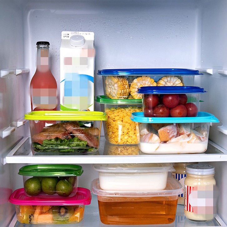 [Disposable Round and Square Food Packaging Boxes] [Food Packaging Boxes, Take-out Lunch Boxes] [Transparent Thick Fast Food Bowls] [Lid Color Random]