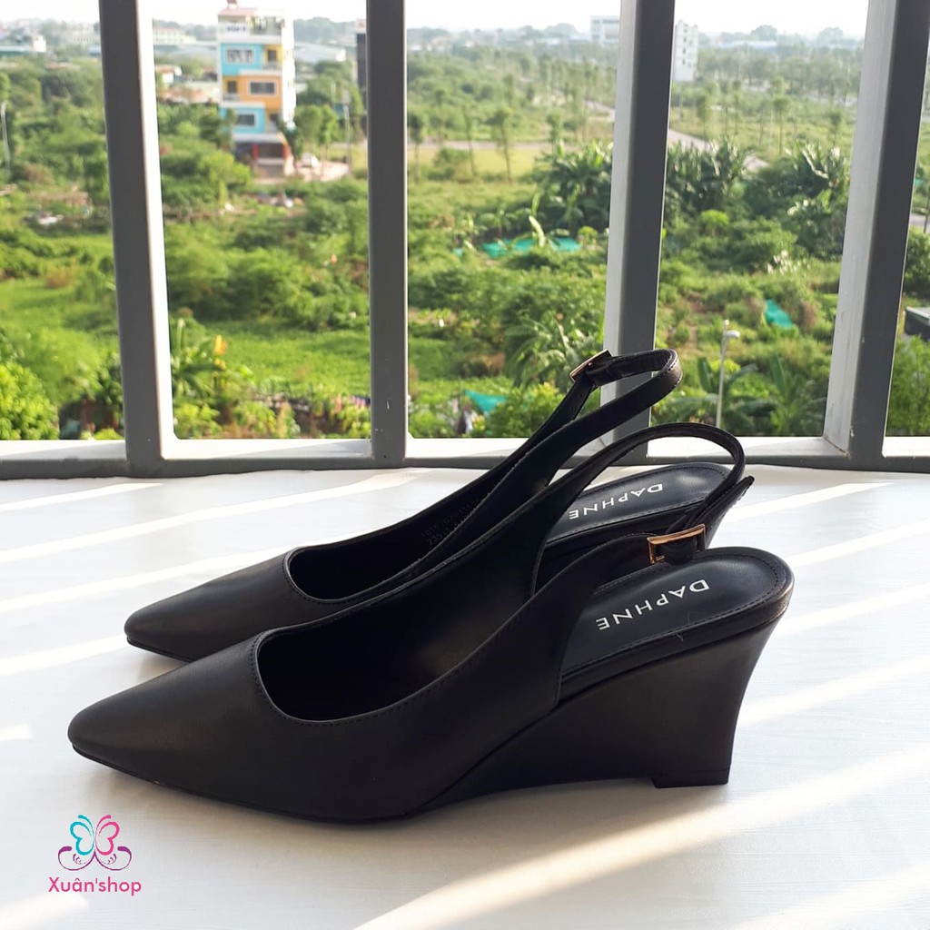 Giày đế xuồng DAPHNE da trơn mịn, gót 6cm (size 38-240)