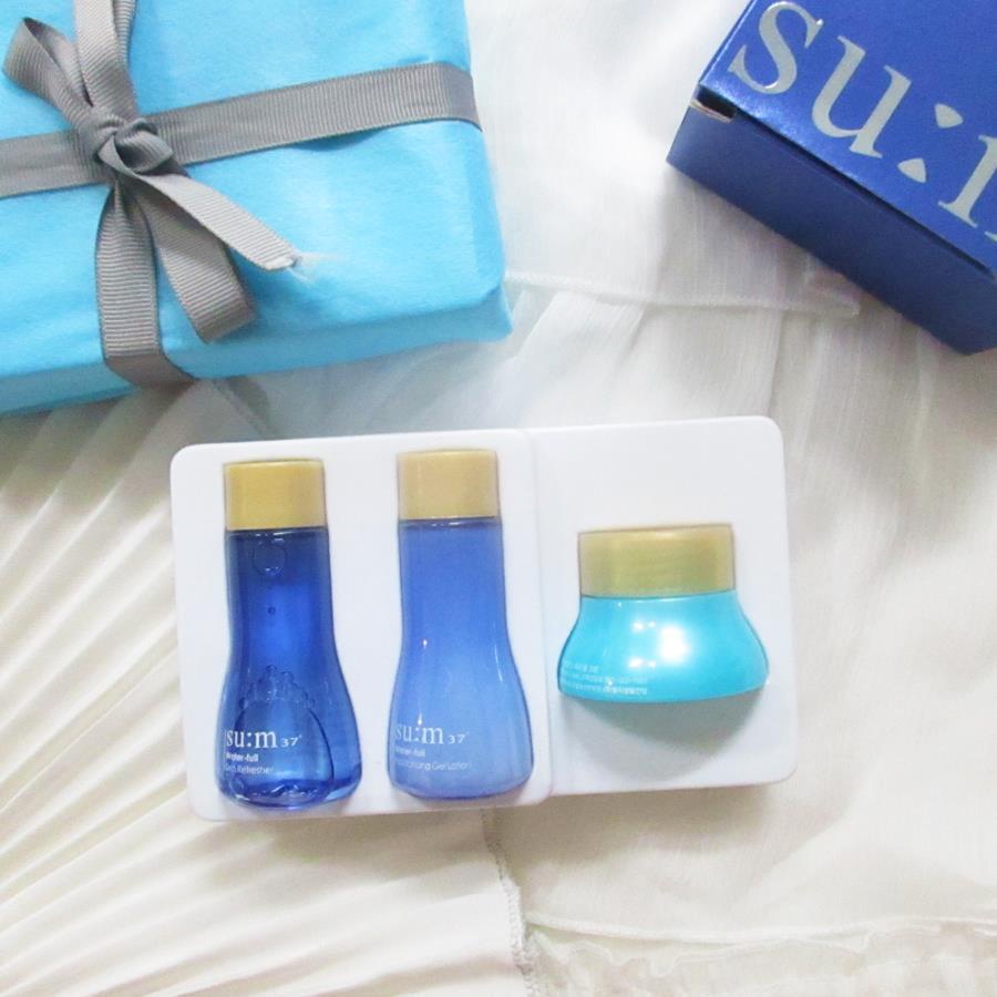 Bộ cấp ẩm dưỡng da căng mượt Sum37 Water-full 3pcs Kit 50ml Special Gift - Kiềm dầu, thu nhỏ lỗ chân lông