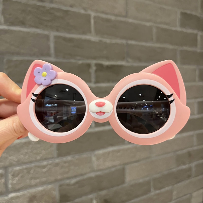 Kính Chống Nắng / Tia UV Bằng Silicon Họa Tiết Hoạt Hình Dễ Thương Cho Bé