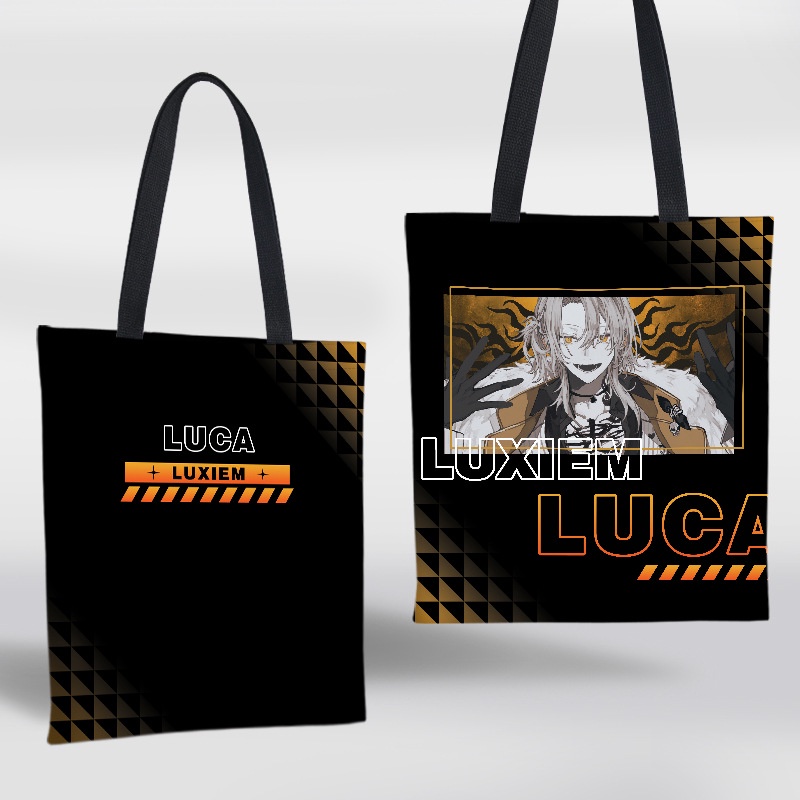 Hobby LUXIEM Túi Xách Tote Canvas In Hình Anime NIJISANJI Vox Mysta Ike Thời Trang Làm Quà Tặng