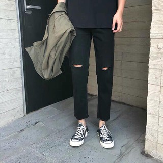 Quần jean rách gối Unisex