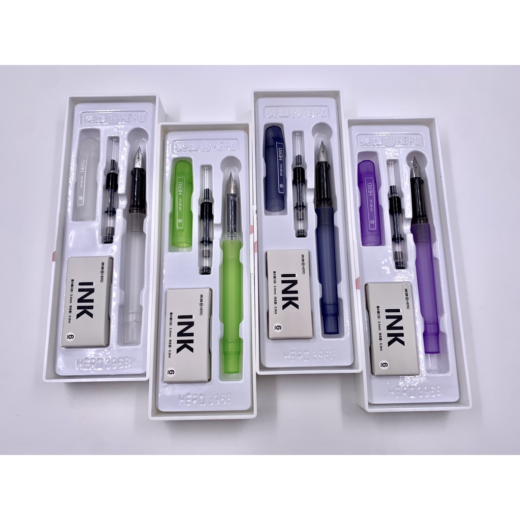 Bút máy Hero 395D kèm mực