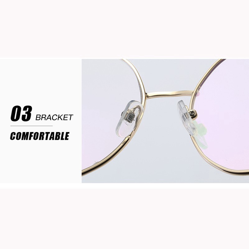 Kính Mắt Gọng Kim Loại Tròn Thời Trang Dành Cho Nam Và Nữ