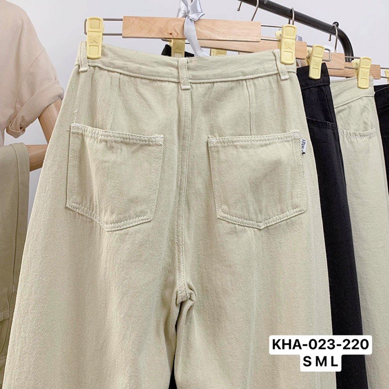 Quần Baggy Nữ Jean Hack Dáng KHA-023 | Quần Baggy Jean Cạp Cao | Vải Jean Wash Xịn | Hàng Đẹp |GinHouseShop