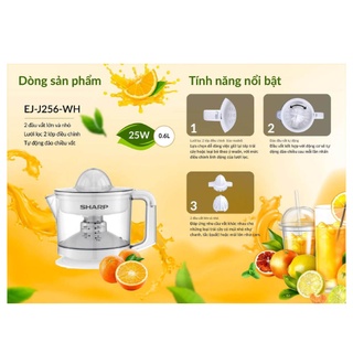 Máy Vắt Cam SHARP EJ-J256-WH - Hàng Chính Hãng