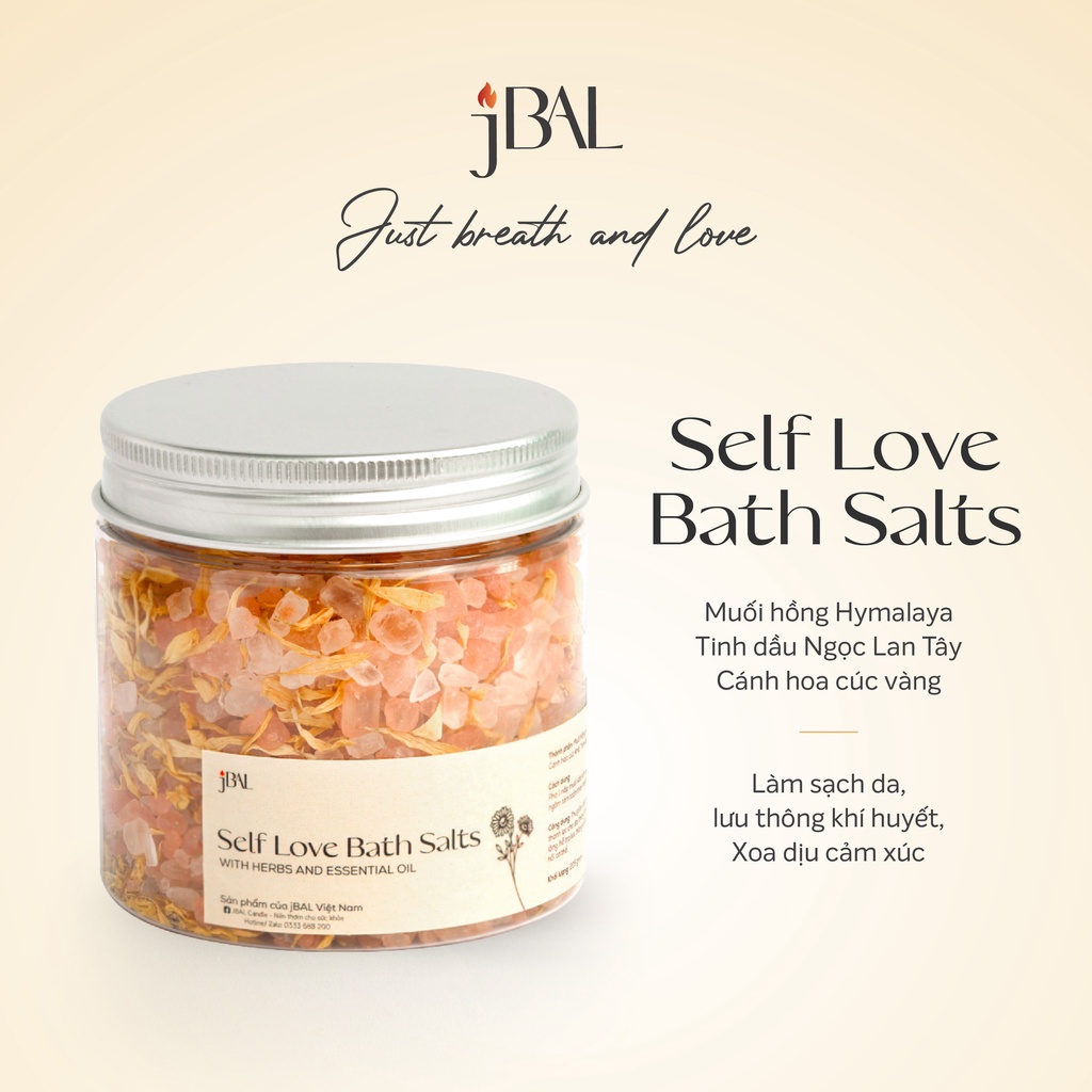 Muối tắm Self Love - Hũ muối Ngâm chân Thư giãn, Làm sạch da