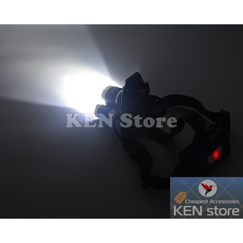 Đèn pin, đèn led siêu sáng đeo trán chip led Cree T6 + Q5
