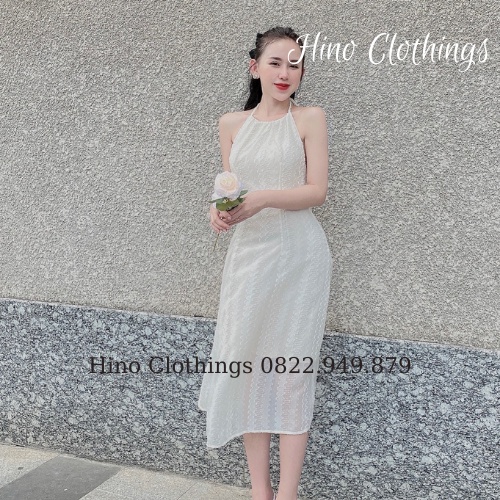 Đầm yếm buộc dây nơ lưng, váy dây yếm hơ lưng H001 | BigBuy360 - bigbuy360.vn