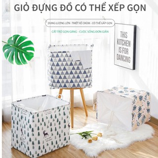 Túi vải đựng đồ KHUNG THÉP cỡ lớn 100 lít, siêu to khổng lồ 50X50X40 cm