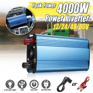 Bộ chuyển đổi dòng điện DC 12 / 24 / 48 / 60 sang AC 220V 4000W cho xe hơi