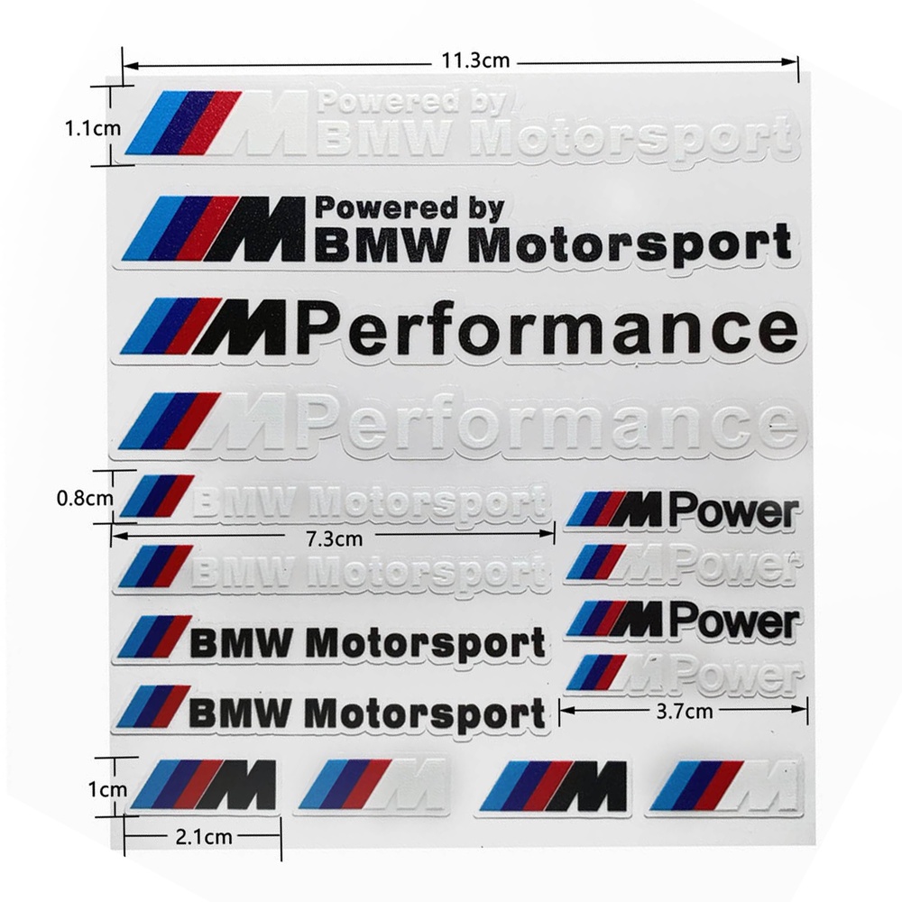 Decal dán trang trí xe hơi hình Logo BMW 3D