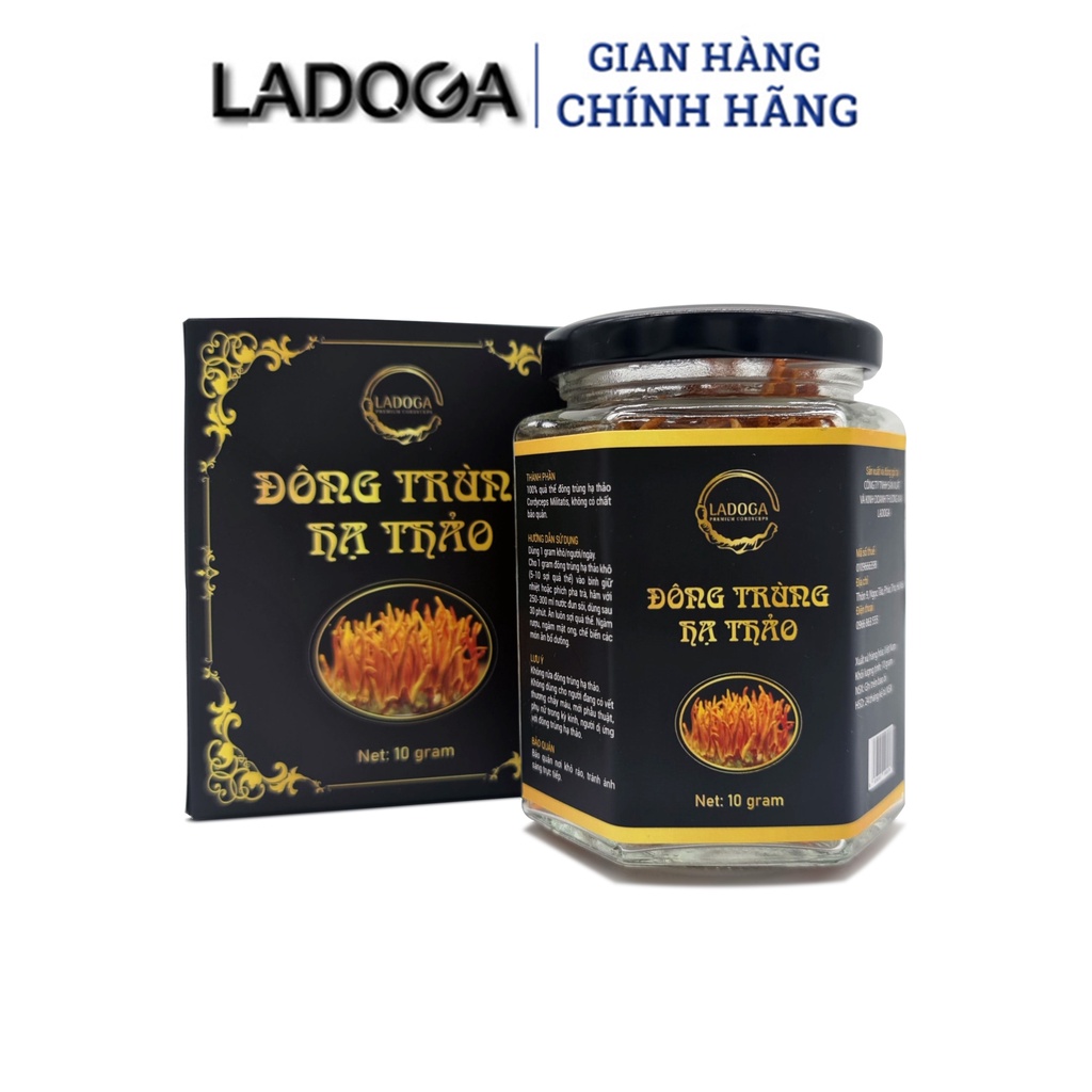 Đông Trùng Hạ Thảo sấy thăng hoa cao cấp LADOGA - Hộp 10 gam