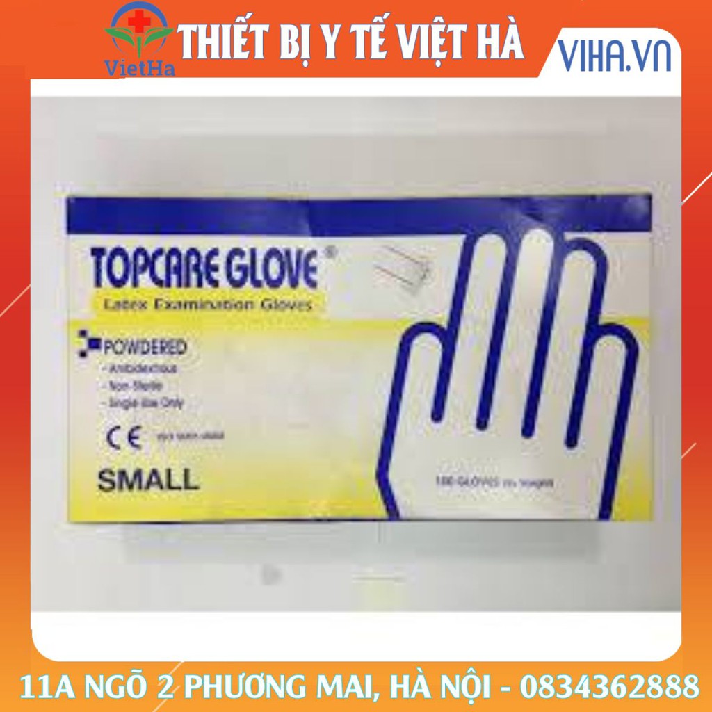 Găng tay y tế TOPCARE nhập malaysia hộp 100 cái S, M