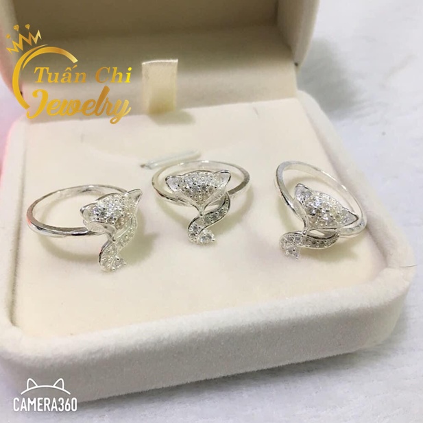 Nhẫn Nữ Hình Hồ Ly Hỗ Trợ May Mắn Tình Duyên Và Tài Lộc, Nhẫn Bạc Cao Cấp