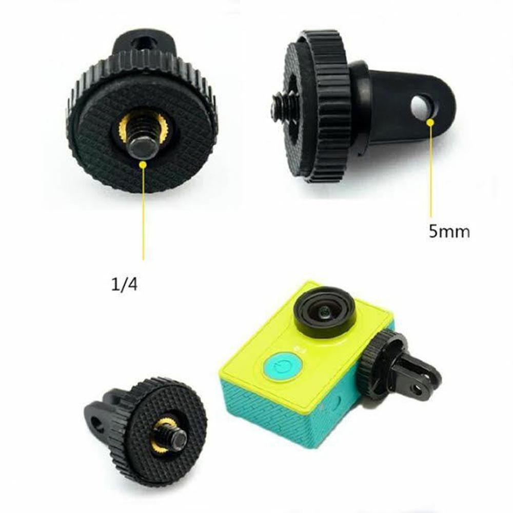 Ốc Vít 1 / 4 Bằng Hợp Kim Nhôm Màu Đen Gắn Giá Đỡ Ba Chân Cho Máy Ảnh Thể Thao