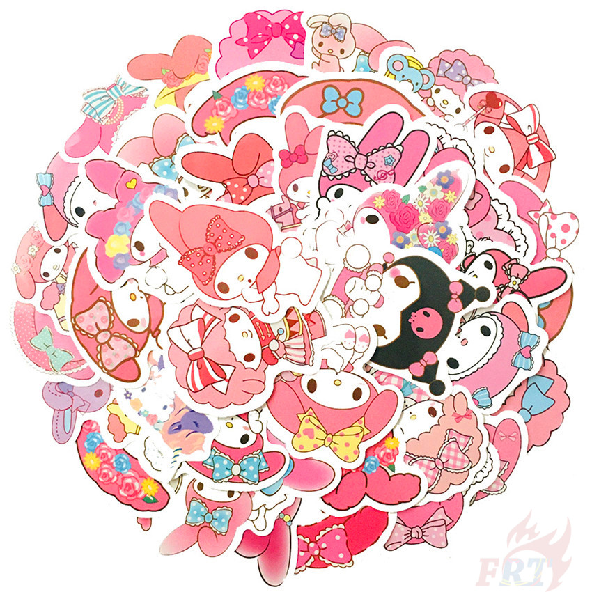 ❉ My Melody Series 03 - Sanrio Character Anime Stickers ❉ 40Pcs/Set DIY Decals Stickers for Album Diary Laptop Scrapbooks Skateboard