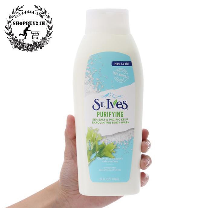 [HCM] -  Sữa Tắm Muối Biển St. Ives Purifying Sea Salt Body Wash 709ml - Q2