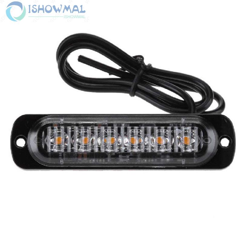 Đèn Led 6 Bóng Dc 12v-24v 18w Ánh Sáng Vàng Cho Xe Hơi