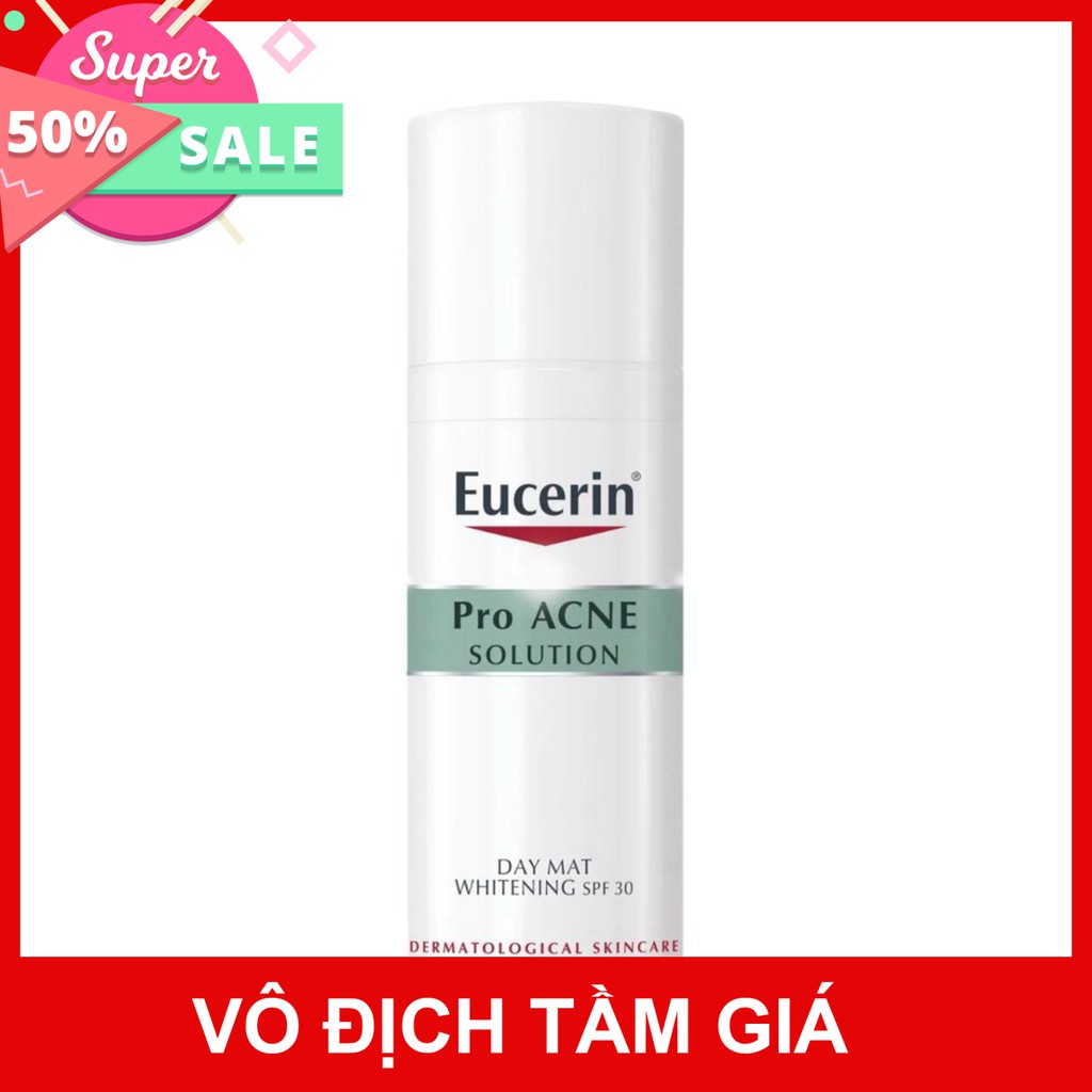 [CHÍNH HÃNG] Kem dưỡng giảm mụn trắng da Eucerin Pro Acne Day Mat Whitening SPF30 50ml -89755
