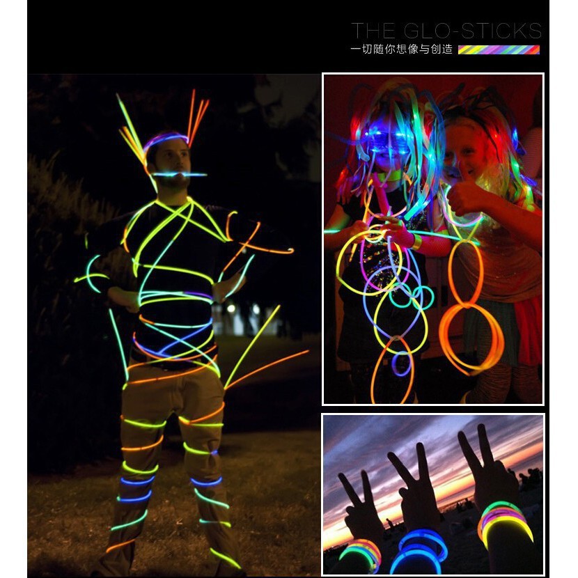 HỘP 100 QUE PHÁT SÁNG LIGHTSTICK | HATI DECOR PARTY